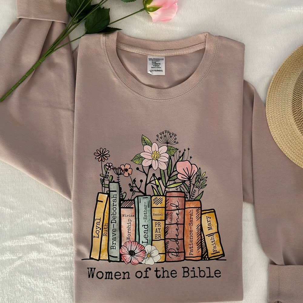 Premium Quality Vintage Spiritual And Religious “Women Of The Bible” Sweatshirt